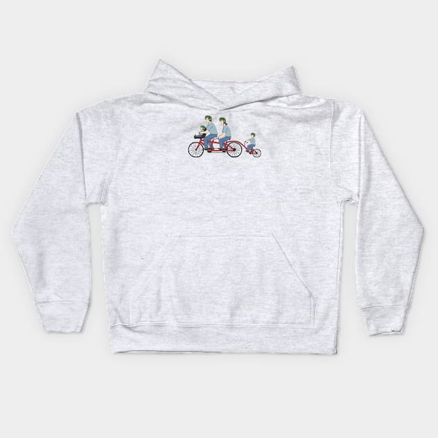 Quad Bicycle Kids Hoodie by TheWanderingFools